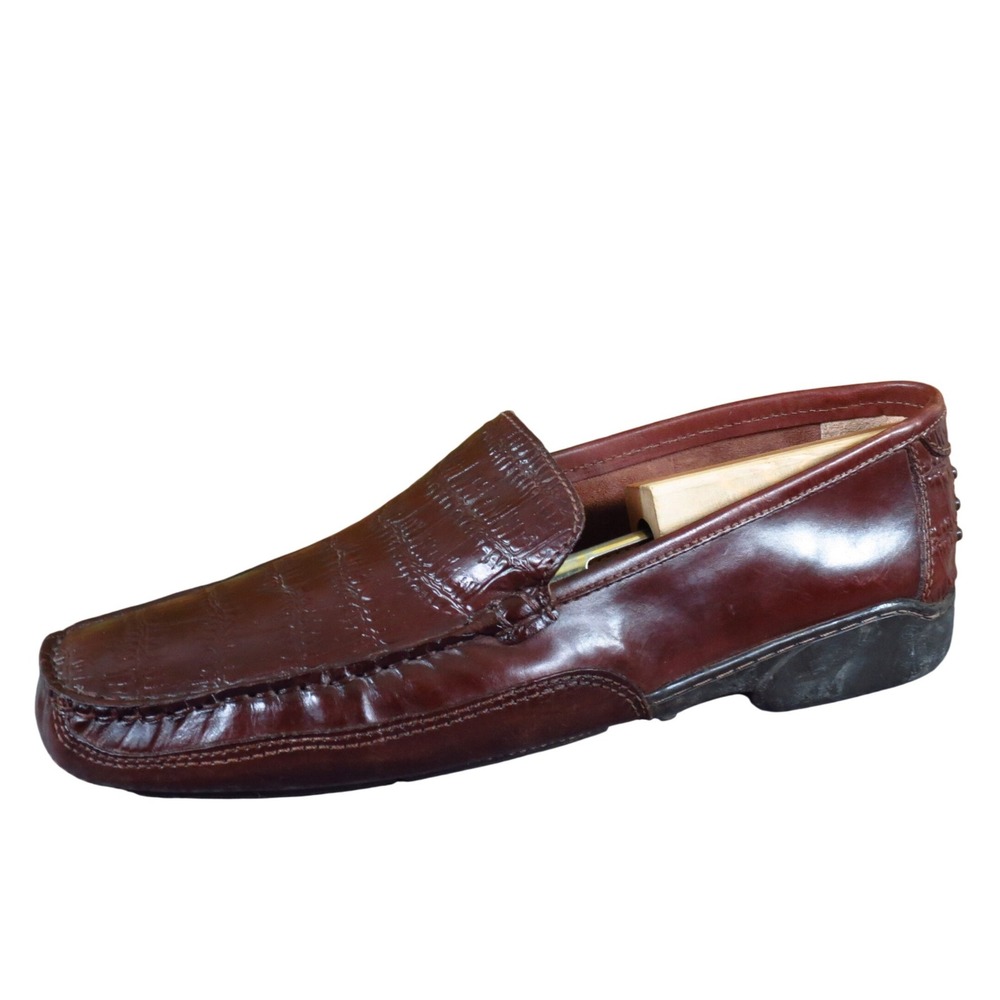 St. John's Bay Driving Moccasin Men Casual Shoe 12 Everyday Brown Leather